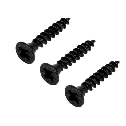Czarne wkręty stożkowe 3,5×20 mm – zestaw 20 sztuk.