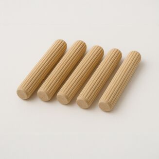 Kołek meblowy drewniany ryflowany 12×40 mm —  łącznik montażowy. - 2