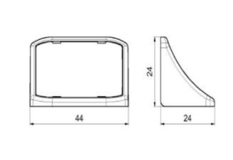 Kątownik podwójny z zaślepką – podpórka do półki, komandorek jasny brąz. - 5