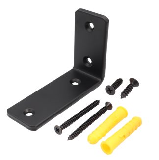 Wspornik LOFT typu L 250 × 180 × 38 mm, w czarnym macie. - 4