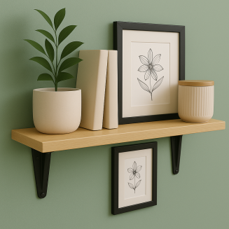 Wspornik półki czarny 150 x 125 x 29 mm, stalowy uchwyt z wzmocnieniem. - 4