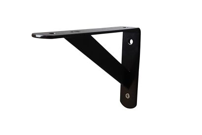 Wspornik półki czarny 150 x 125 x 29 mm, stalowy uchwyt z wzmocnieniem.