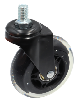 Kółko obrotowe Ø 75 mm, kauczukowe z trzpieniem montażowym M10 × 15 mm. - 2
