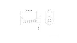 Czarne wkręty stożkowe 4,0×16 mm – zestaw 20 sztuk. - 3