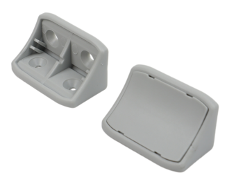 Kątownik podwójny z zaślepką – podpórka do półki, komandorek jasny szary. - 3