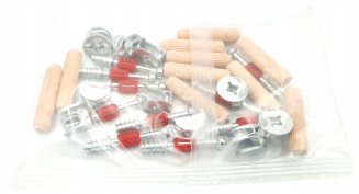 Złącze meblowe mimośrodowe 28 mm + kołek drewniany 8×35 mm (zestaw 10 szt.) - 2