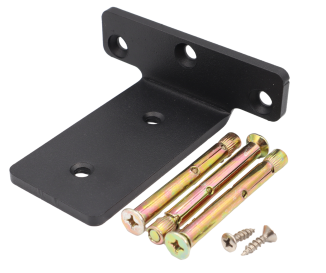 Wspornik półki LOFT typu T 100 × 100 × 50 mm, stalowy, czarny mat. - 2