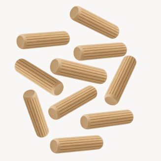 Kołek meblowy drewniany ryflowany 8×35 mm — łącznik montażowy. - 3