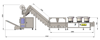 Maszyna, automat pakujący z 6 podajnikami + dorzut ręczny 2 stanowiskowy - 4