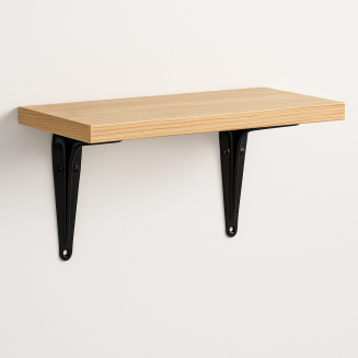 Wspornik stalowy do półek LOFT 100 × 125 mm – czarny. - 7