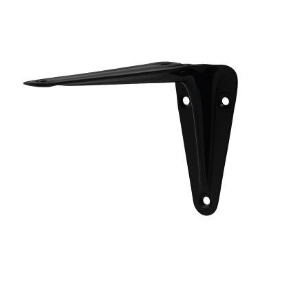Wspornik stalowy do półek LOFT 100 × 125 mm – czarny.