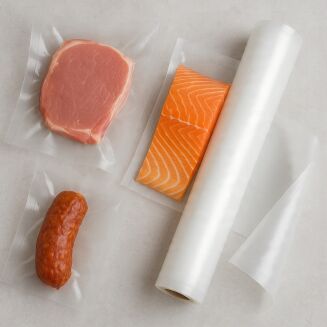 Rolka do pakowania próżniowego 20 × 1000 cm – folia moletowana PA/PE, do żywności, sous-vide. - 11