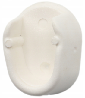 Wspornik drążka meblowego owalnego – biały uchwyt z tworzywa do szaf i garderób. - 2