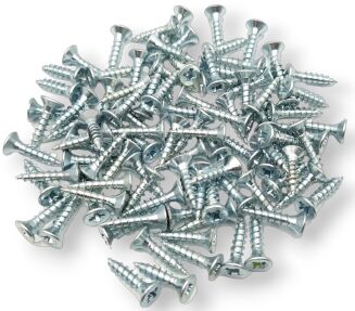 Wkręt hartowany do drewna 4 × 16 mm – ocynk biały. - 2