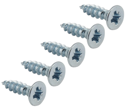 Wkręt hartowany do drewna 4 × 16 mm – ocynk biały.