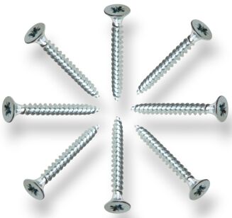 Wkręt hartowany do drewna 4 × 25 mm – ocynk biały. - 2