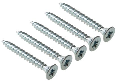 Wkręt hartowany do drewna 4 × 25 mm – ocynk biały.