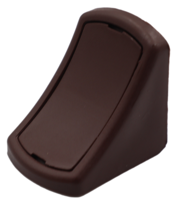 Kątownik meblowy pojedynczy do półek – komandorek ciemny brąz.