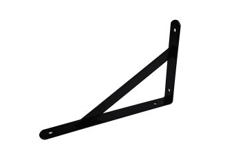 Wspornik półki czarny 400 x 280 x 29 mm, stalowy uchwyt z wzmocnieniem. - 4