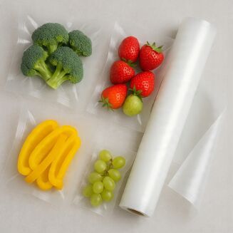 Rolka do pakowania próżniowego 18 × 600 cm – folia moletowana PA/PE, do żywności, sous-vide. - 10