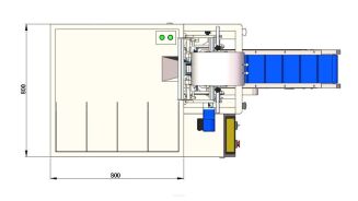 Stół do konfekcji ręcznej ze zgrzewarką z 4 przegrodami - 5