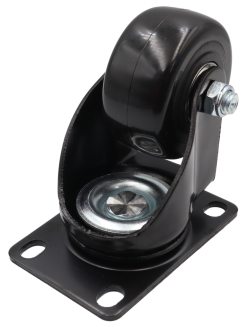 Kółko obrotowe łożyskowane Ø 65 mm z gumą – podstawa 63 × 94 mm. - 3