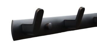 Wieszak ścienny loft czarny z 4 haczykami — praktyczny i trwały. - 2