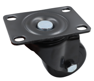 Zestaw 8 kółek obrotowych Ø 65 mm – gumowane, łożyskowane, podstawa 63 × 94 mm (bez hamulca) - 3