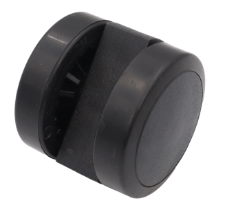 Kółko meblowe gumowane Ø 50 mm z trzpieniem montażowym 11 × 22 mm, obrotowe czarne. - 4