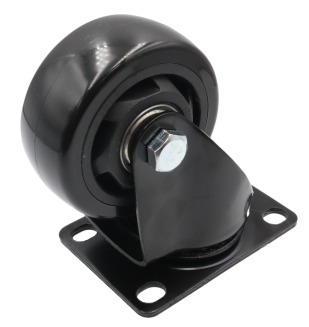 Zestaw 4 kółek obrotowych Ø 75 mm – gumowane, łożyskowane, podstawa 63 × 94 mm (bez hamulca) - 5