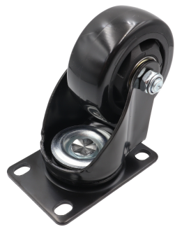 Kółko obrotowe łożyskowane Ø 75 mm z gumą – podstawa 63 × 94 mm. - 3