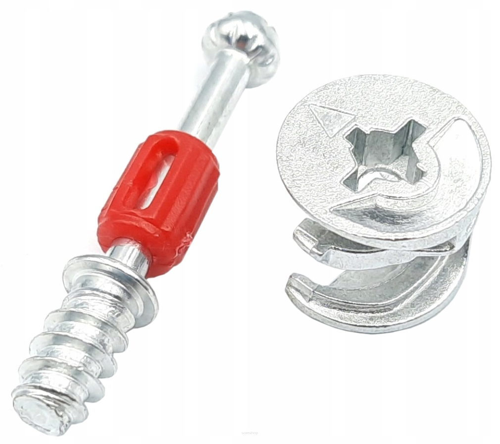 Złącze meblowe mimośrodowe 28 mm – zaczep euro do płyty 18 mm.