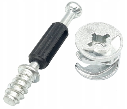 Złącze meblowe mimośrodowe 34 mm z trzpieniem euro 6 mm (mimośród 15×12 mm) 20 szt.