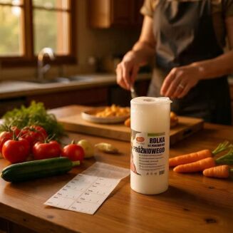 Rolka do pakowania próżniowego 15 × 600 cm – folia moletowana PA/PE, do żywności, sous-vide. - 2