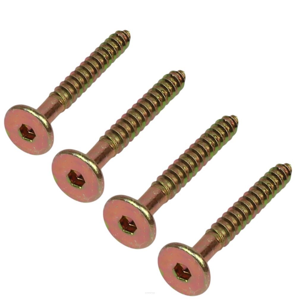 Profesjonalny wkręt HWI 6,3 × 40 mm – żółty, hartowany.