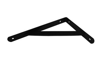 Wspornik półki czarny 500 x 330 x 29 mm, stalowy uchwyt z wzmocnieniem. - 3