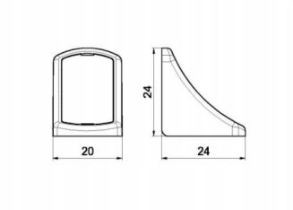 Kątownik meblowy pojedynczy do półek – komandorek jasny brąz. - 5