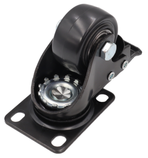 Zestaw 8 kółek obrotowych Ø 40 mm z hamulcem – gumowane, łożyskowane, podstawa 43 × 60 mm. - 5