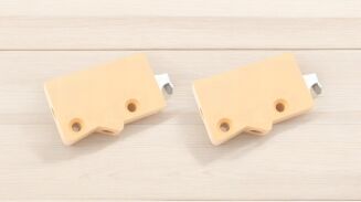 Zawieszka meblowa skośna regulowana – uniwersalna do szafek i regałów, buk. - 3