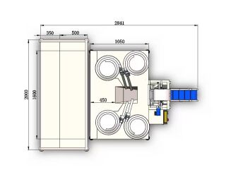 Maszyna, automat pakujący z 4 podajnikami + dorzut ręczny. - 9