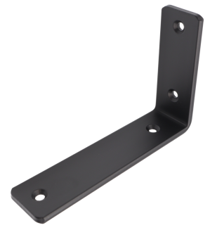 Zestaw 2× wsporników półki LOFT L180 × 100 × 38 mm – czarny mat + zestaw montażowy. - 2