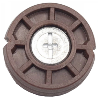 Zawieszka mimośrodowa Ø35 mm regulowana, wpuszczana – brąz.