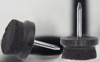 Ślizg pojedynczy z gwoździem i filcem, czarny. - 4