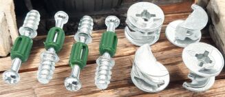 Złącze meblowe mimośrodowe 24 mm, z trzpieniem euro 6 mm (mimośród 15×12 mm) 20 szt. - 4