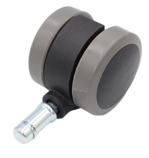 Kółko meblowe gumowane Ø 50 mm z trzpieniem montażowym 11 × 22 mm, obrotowe. - 3