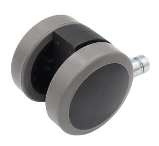Kółko meblowe gumowane Ø 50 mm z trzpieniem montażowym 11 × 22 mm, obrotowe. - 4