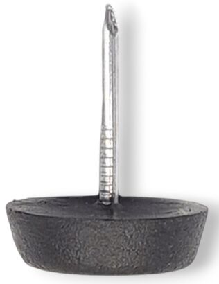 Ślizg pojedynczy z gwoździem, czarny.