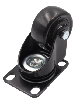 Kółko obrotowe łożyskowane Ø 50 mm z gumą – podstawa 50 × 70 mm. - 3