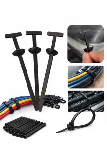 Trytytki samochodowe 5 × 90 mm czarne – opaski kablowe nylon PA – 100 szt. - 3