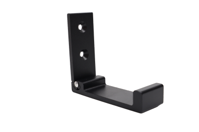 Wieszak pojedynczy składany aluminiowy czarny loft – montaż przykręcany.